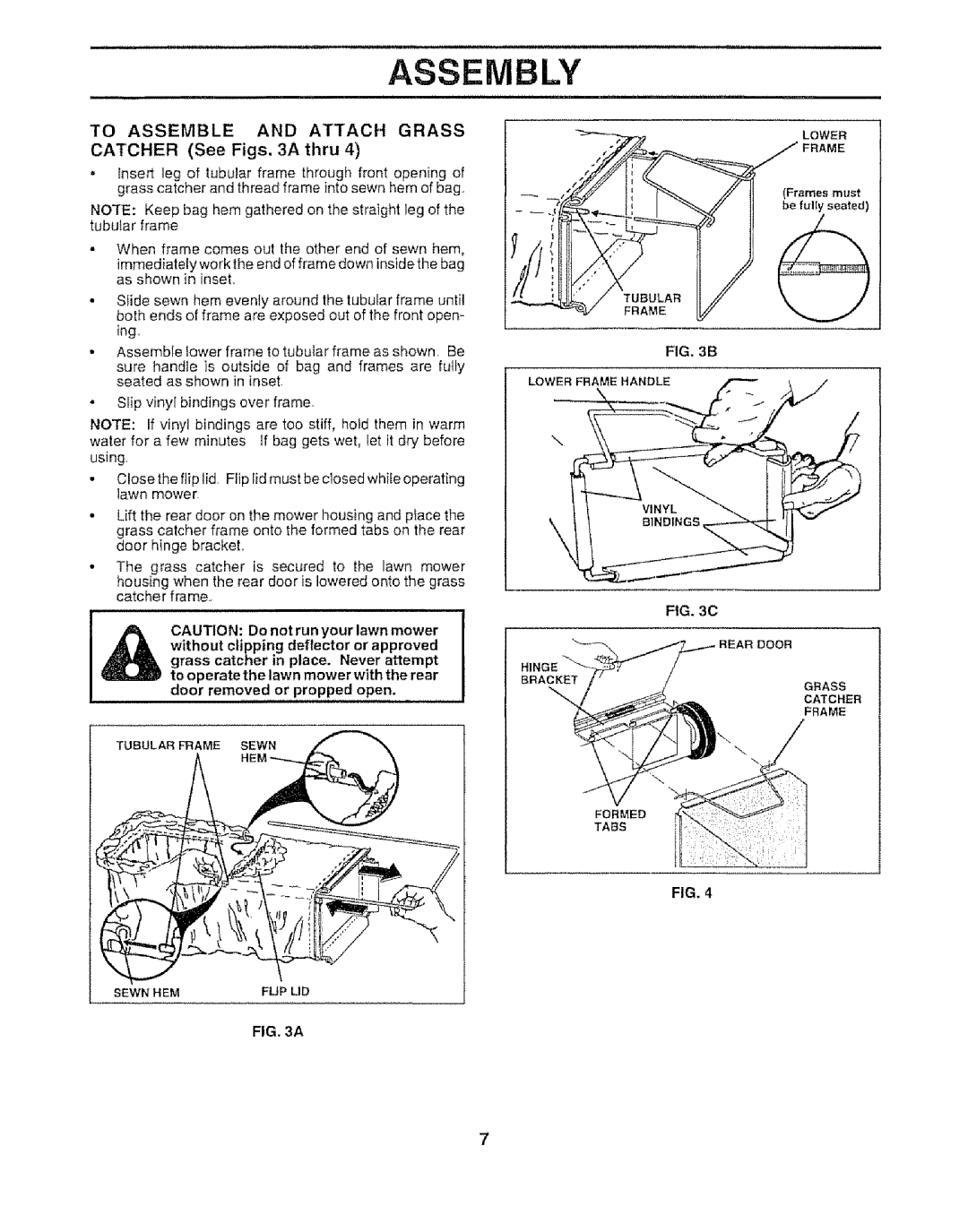 Sears 917.372852 manual Assembly, To Assemble and Attach Grass 