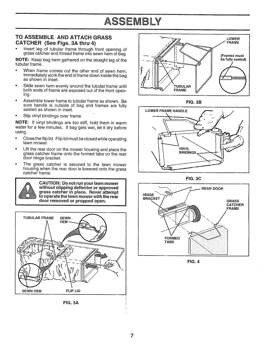 Sears 917.38713 owner manual To Assemble and Attach Grass, Lower 