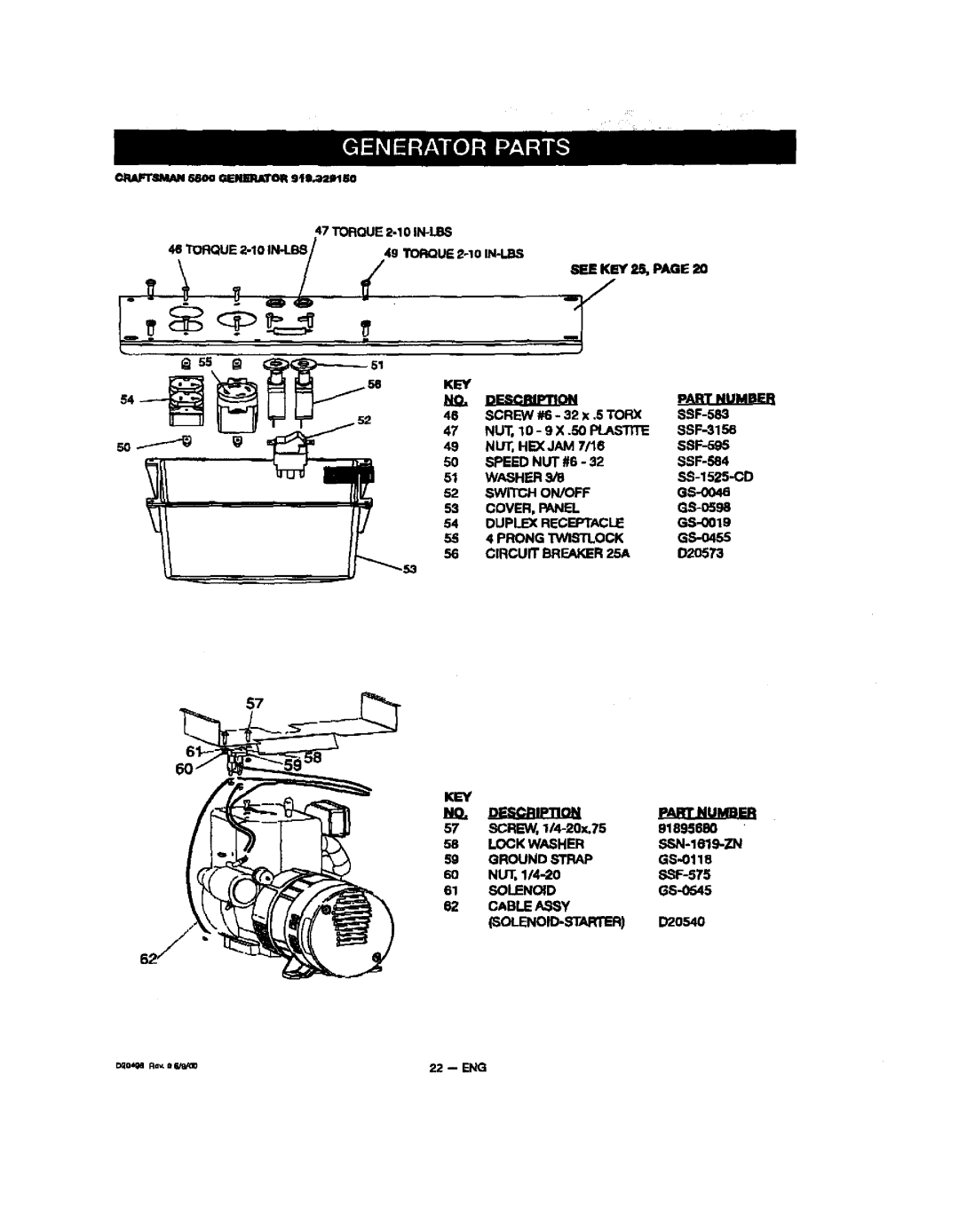 Sears 150, 919, 329 owner manual SOLENOID-STN=CiER 132O54O 