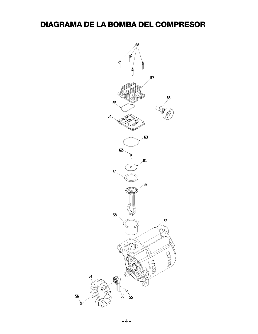 Sears 919.1652 specifications Diagrama DE LA Bomba DEL Compresor 