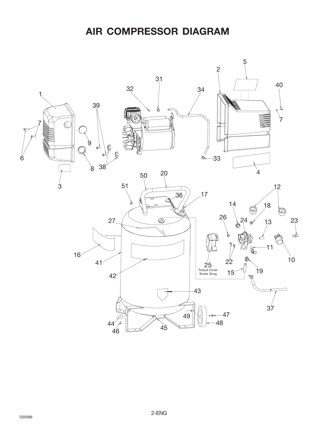 Sears 919.1673 specifications AIR Compressor Diagram 