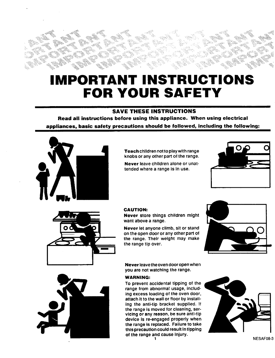 Sears 93331 warranty Important Instructions for Your Safety 