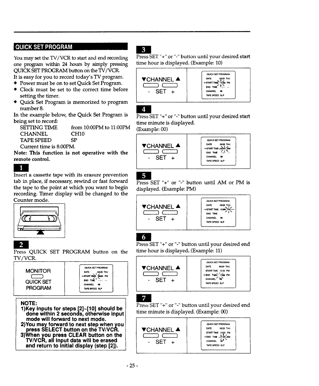 Sears 934.4482639 owner manual Channel 0e, STAreTI.,,IA, Set +, STAmd ..E, €-q 