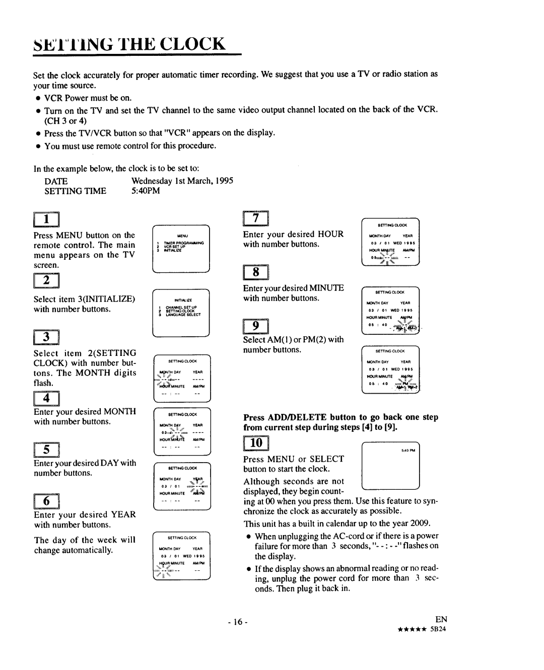 Sears 934.5512559 owner manual Desired Hour, Enter your desired Minute With Number Buttons, OORMrE 