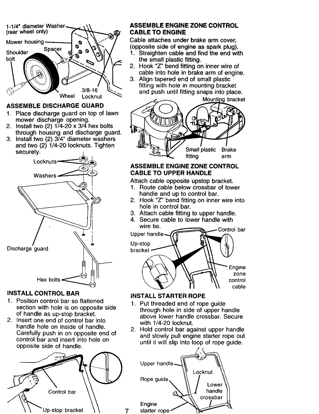 Sears 944.36201 owner manual Assemble Discharge Guard 