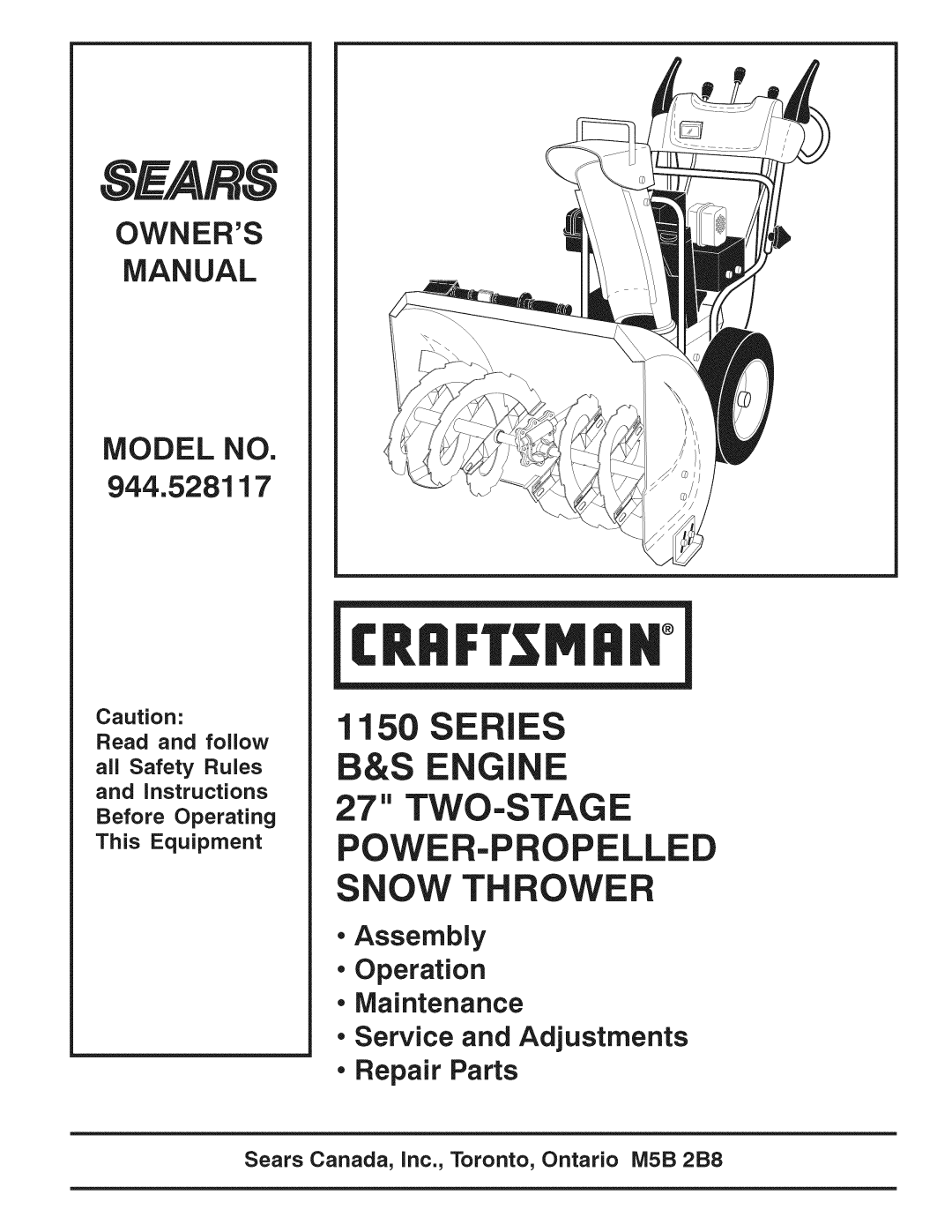 Sears 944.528117 owner manual Powe -P LLE 