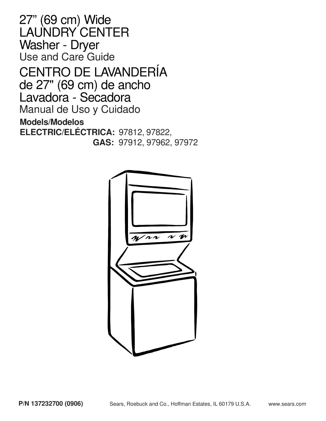 Sears 97812 manual 27 69 cm Wide 