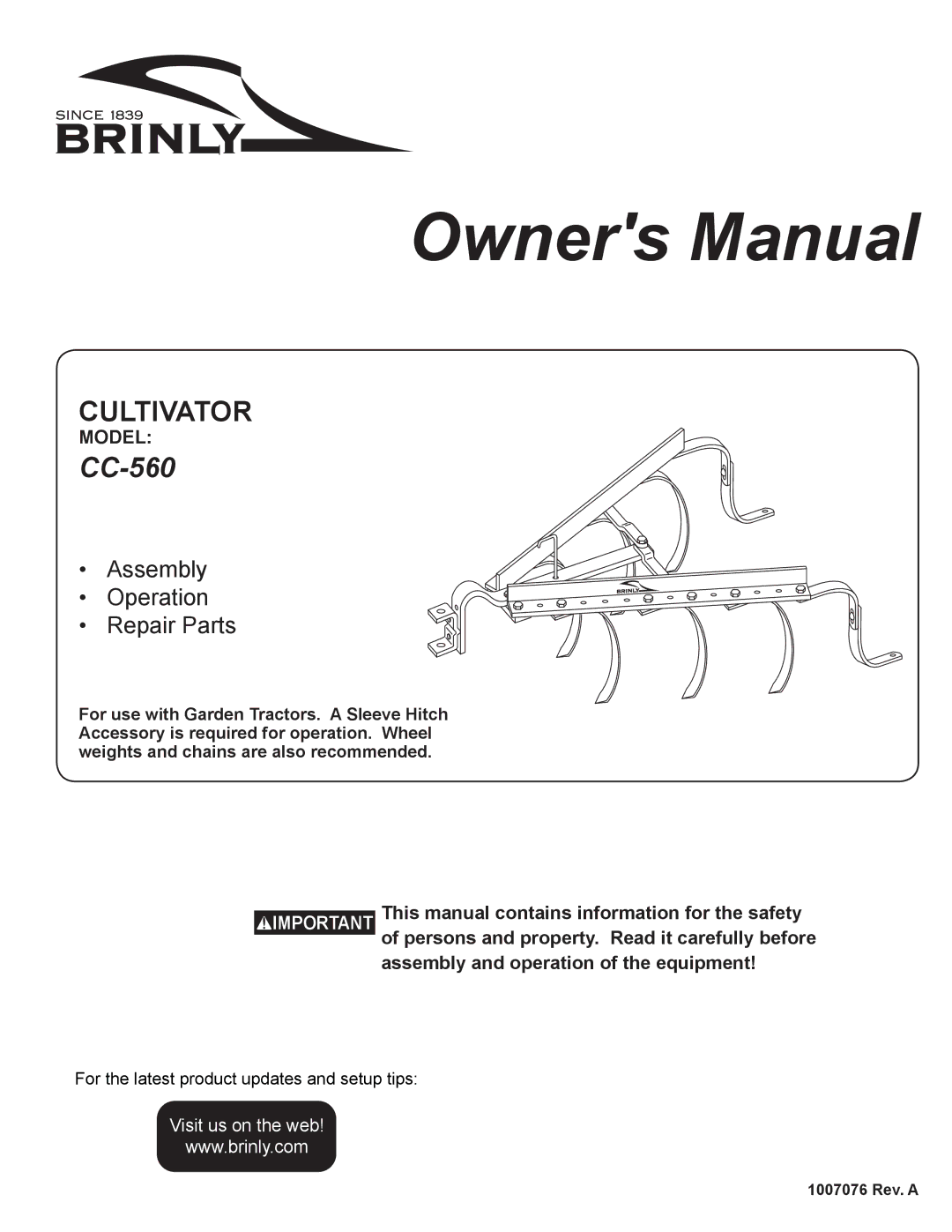 Sears CC-560 manual 