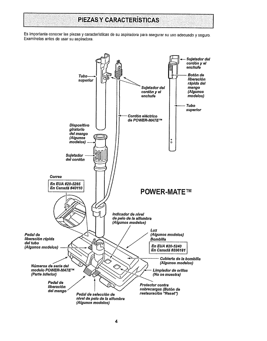 Sears CO1ZARD10UOO-4370537 owner manual Power=Mate Tm 