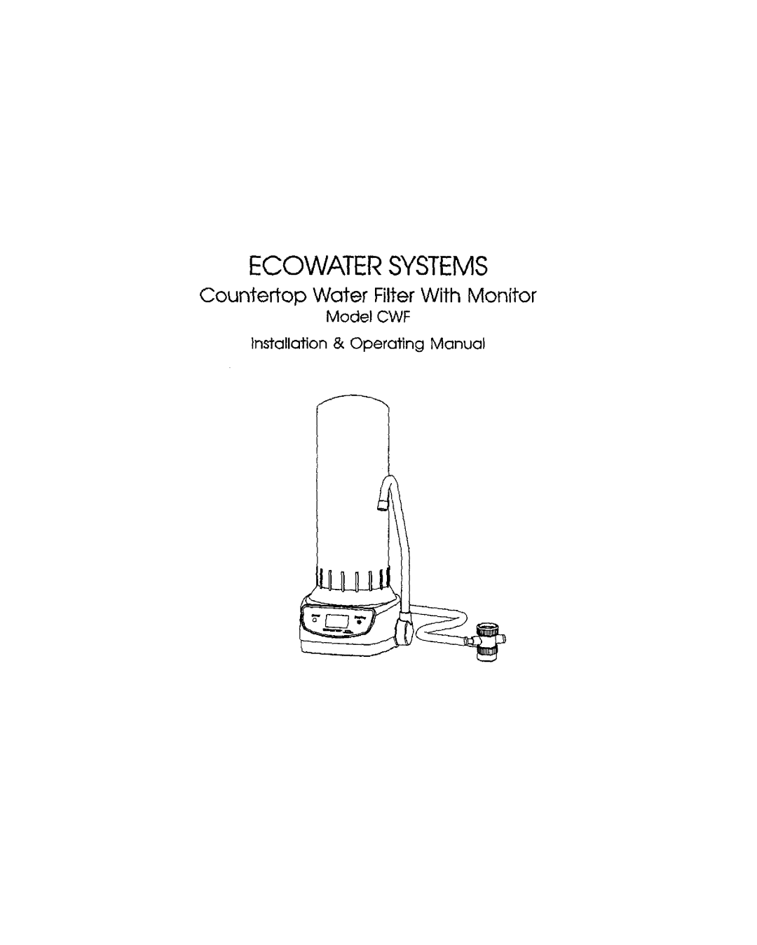 Sears CWF manual Ecowater Systems 