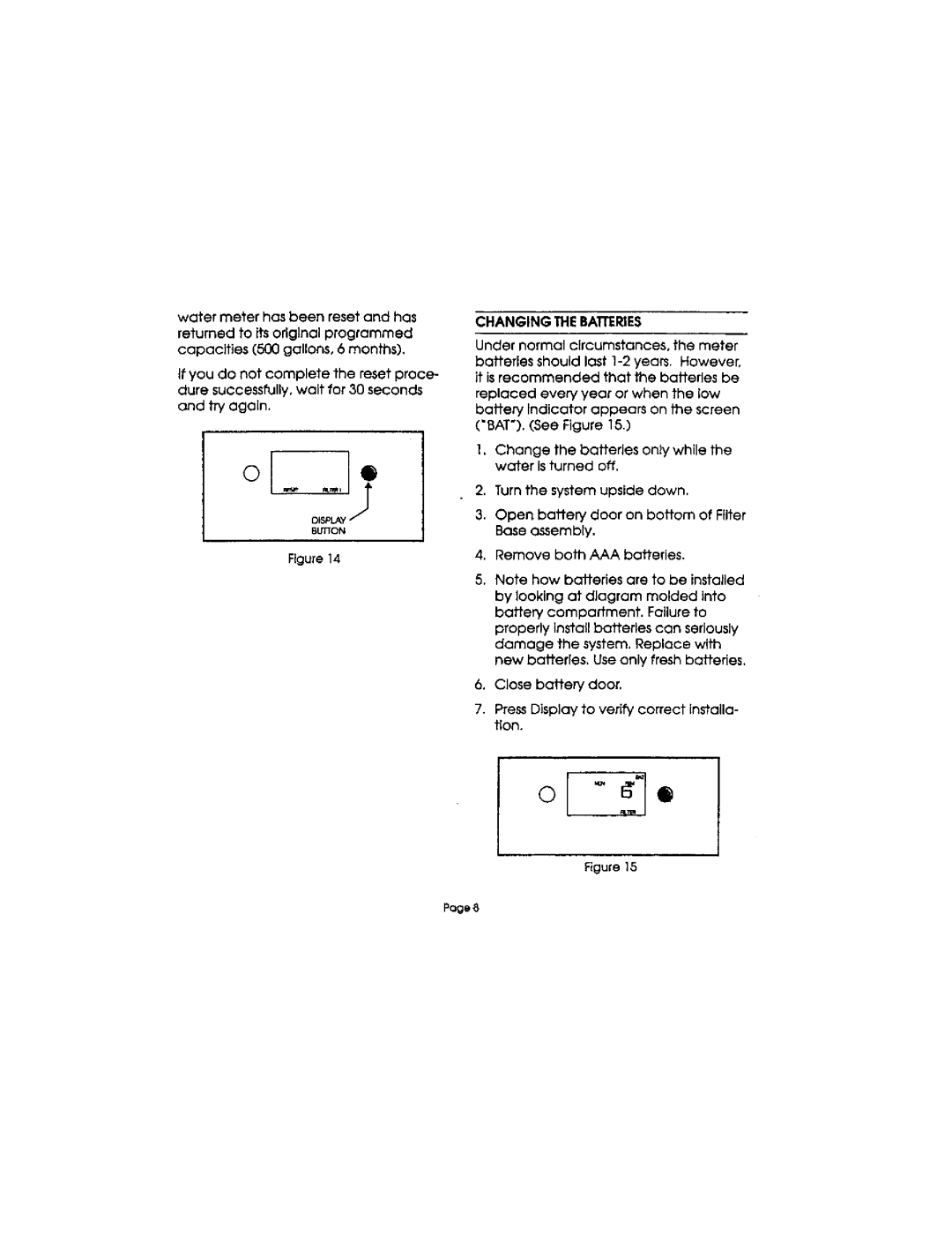 Sears CWF manual Changing the BArrERIES 