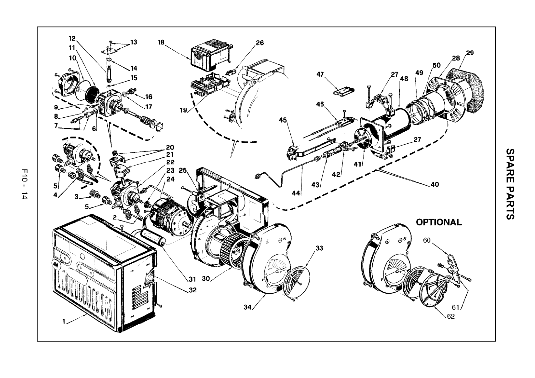 Sears F10 installation manual Optional 