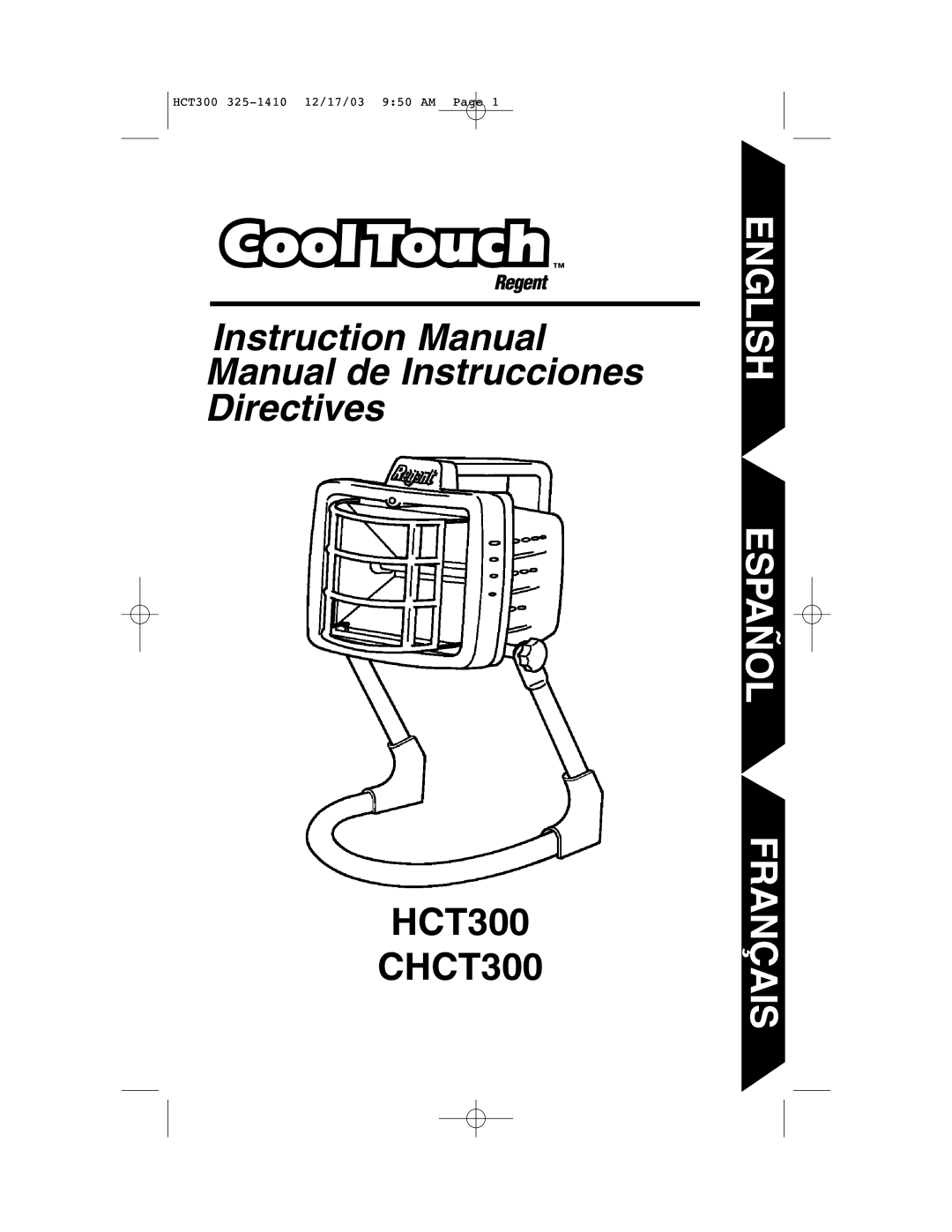 Sears CHCT300 instruction manual English Español Français 