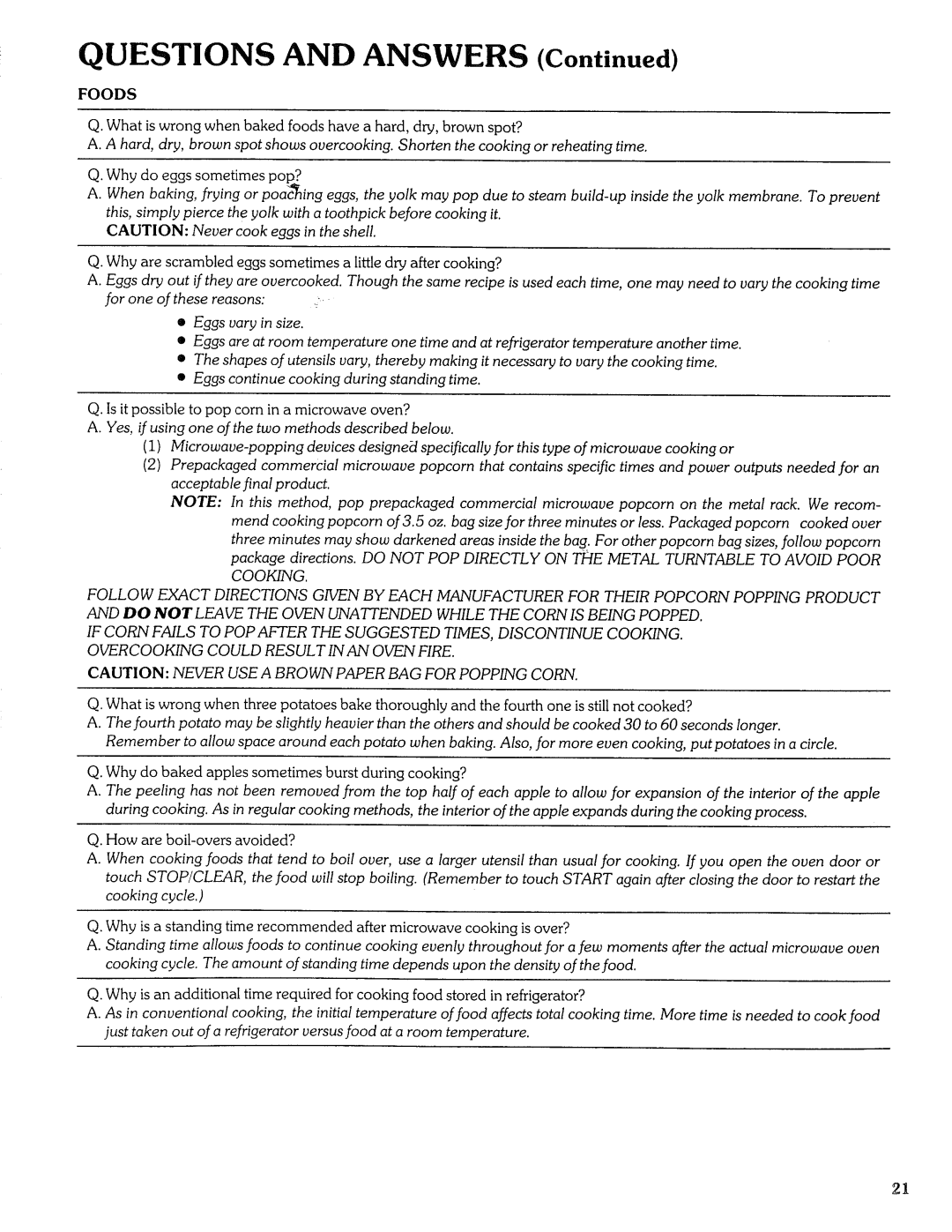 Sears Microwave Oven manual Questions and Answers 