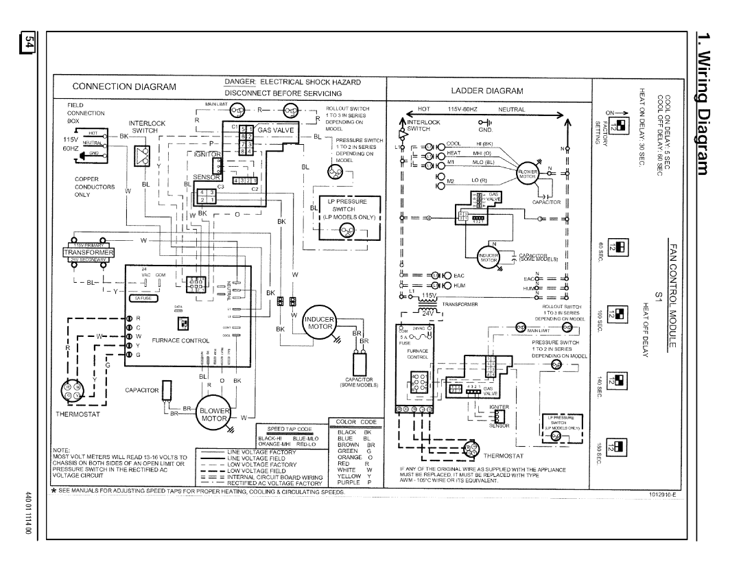 Sears N9MP2, N9MP1, 9MPD manual D22, = = =@O,c, R727Lf, Connection Diagram, Disconnect Before Servicing Ladder Diagram 