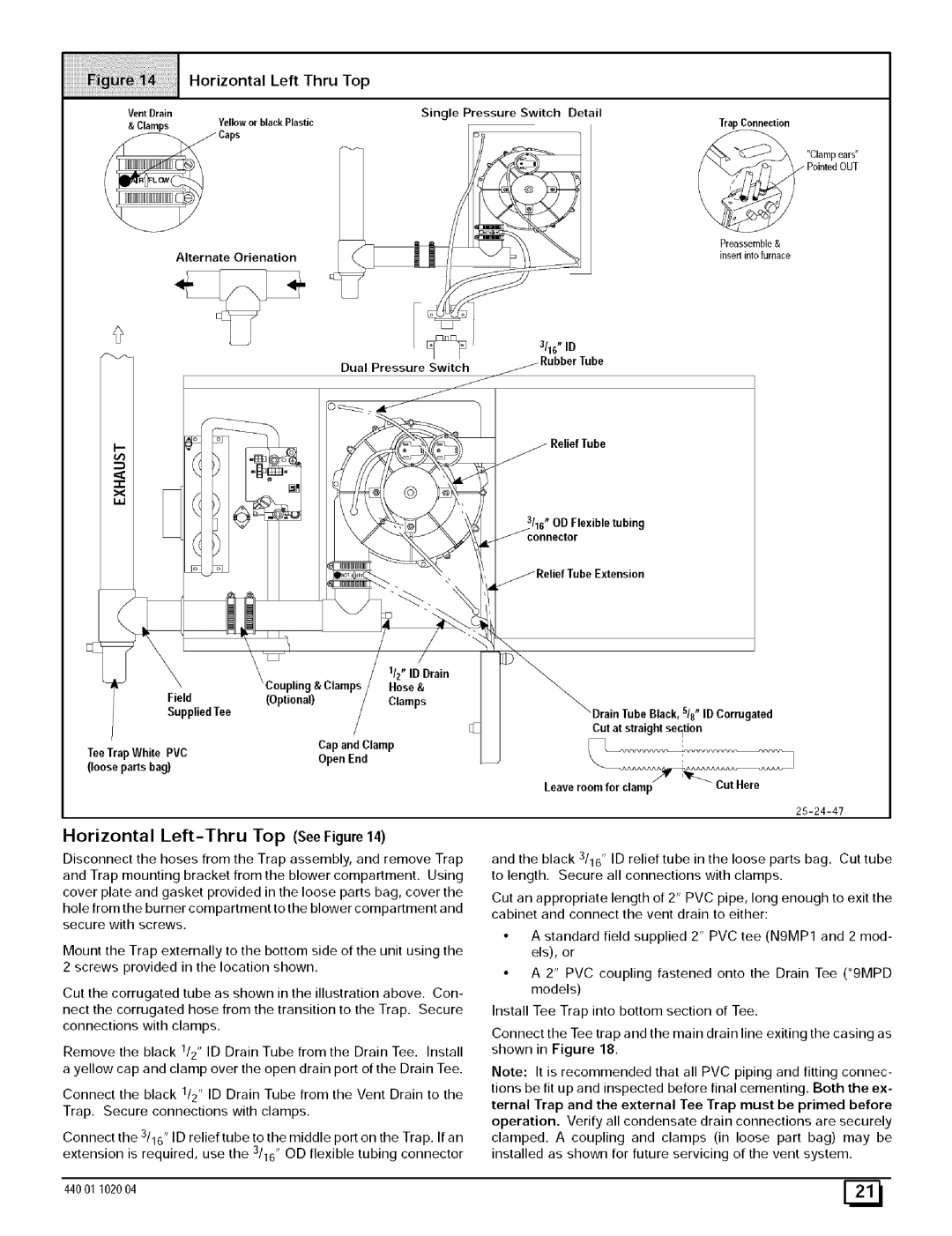 Sears N9MP2100F14B1, N9MP2050B12B1, N9MP2080F16B1, N9MP2075B12B1 manual Horizontal Left Thru Top, Horizontal Left-Thru Top See 