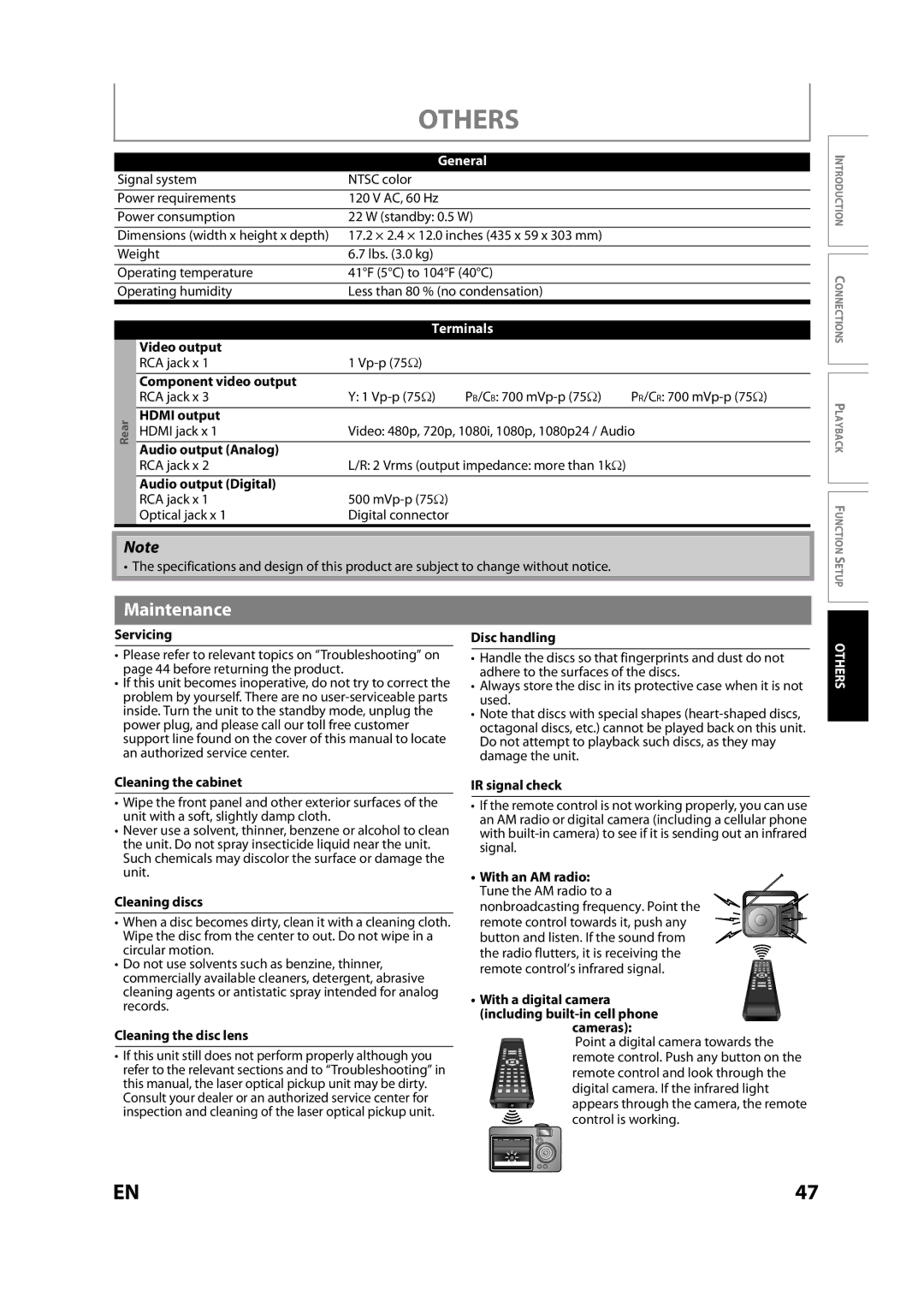 Sears NB530SLX owner manual Maintenance, General, Terminals 