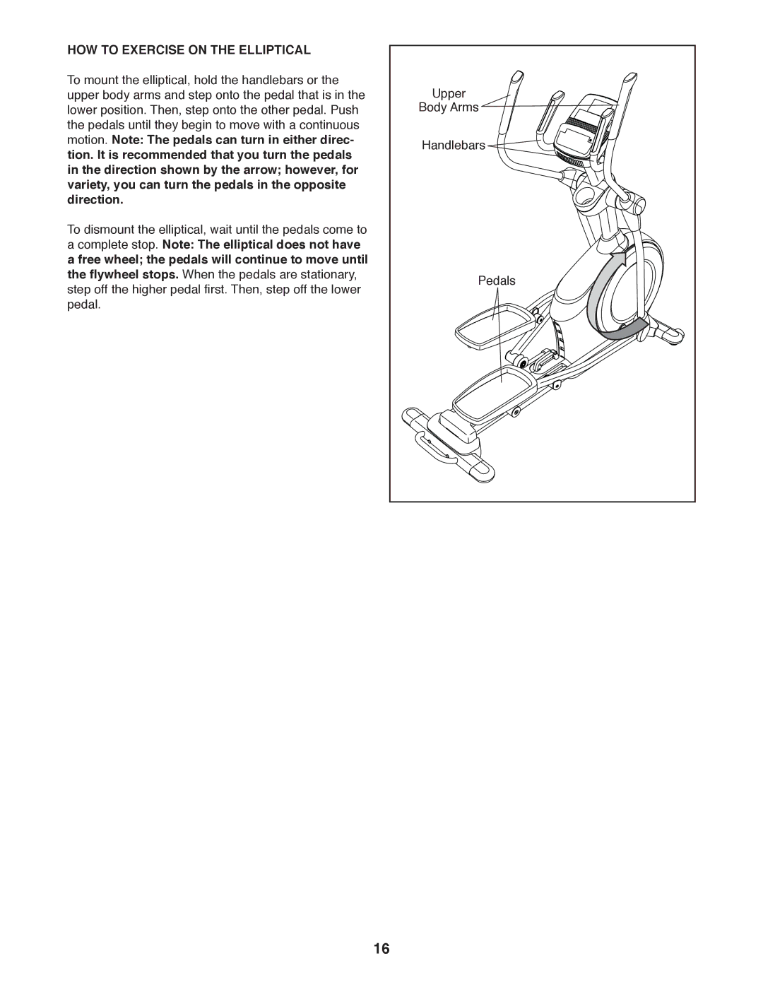 Sears NTEL05011.0 user manual HOW to Exercise on the Elliptical 