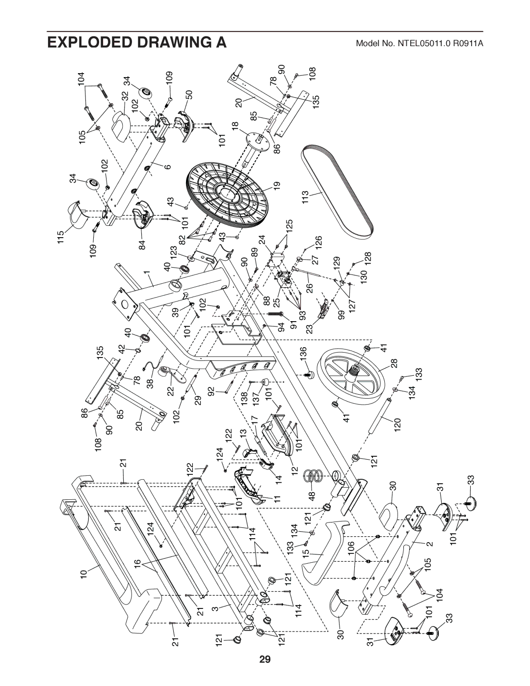 Sears NTEL05011.0 user manual Exploded Drawing a 