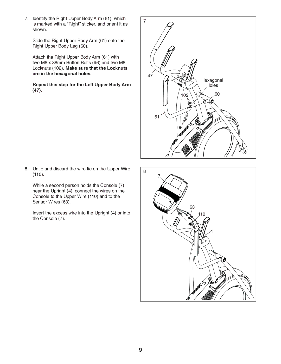 Sears NTEL05011.0 user manual Repeat this step for the Left Upper Body Arm 