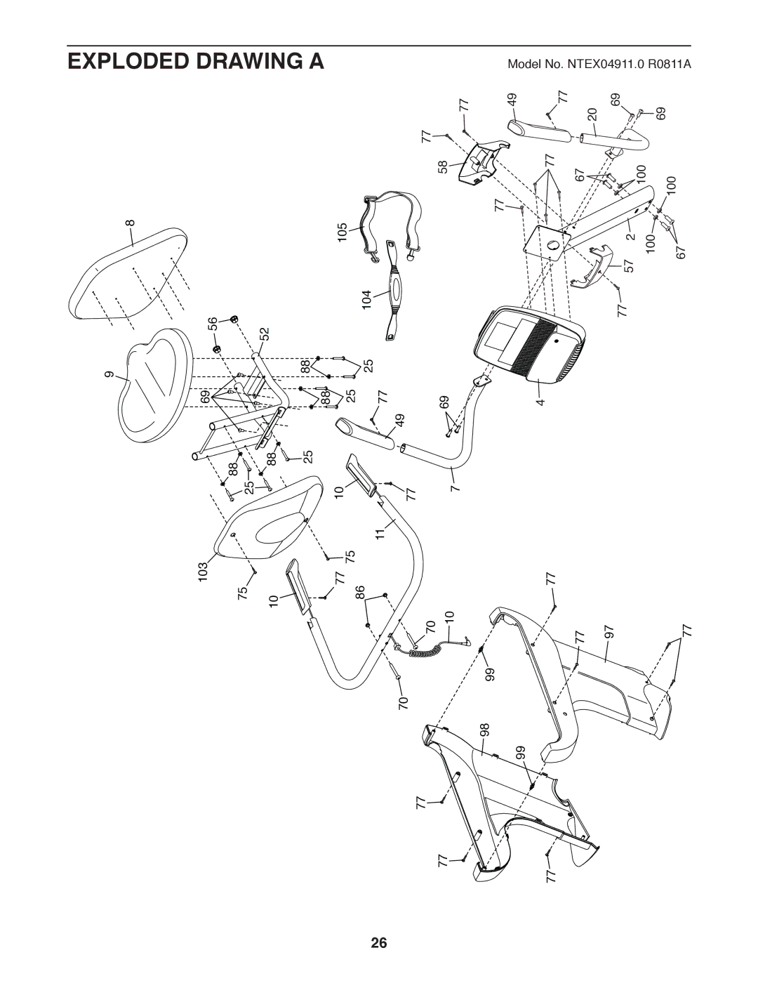 Sears NTEX04911.0 user manual Exploded Drawing a 