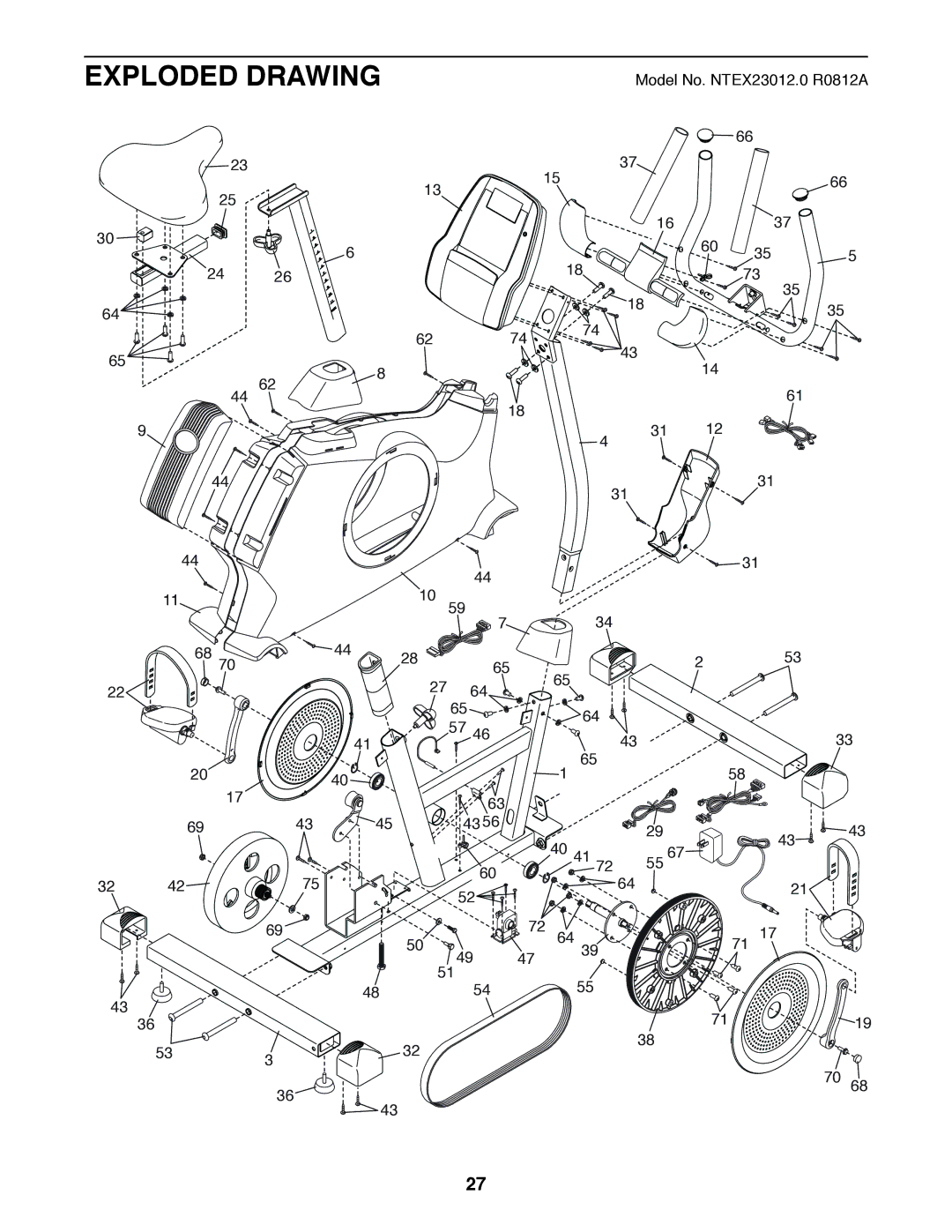 Sears NTEX23012.0 user manual Exploded Drawing 