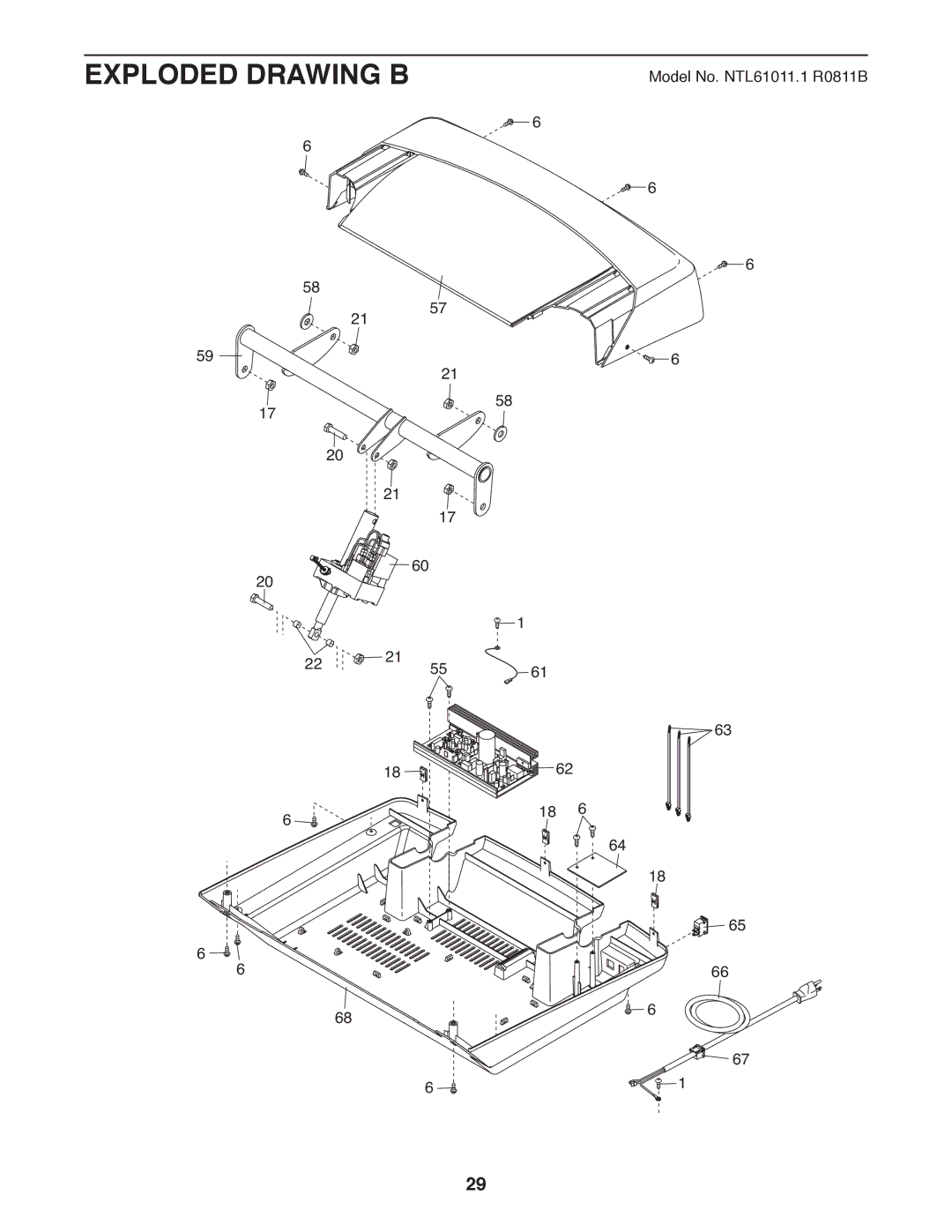 Sears NTL61011.1 user manual Exploded Drawing B 