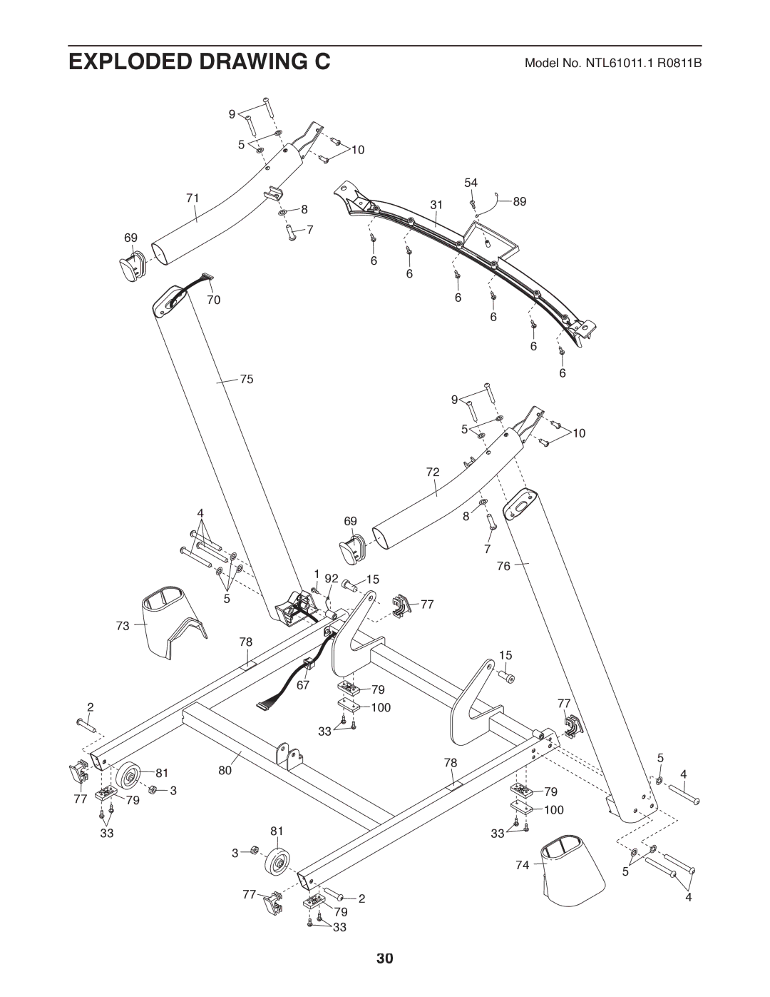 Sears NTL61011.1 user manual Exploded Drawing C 