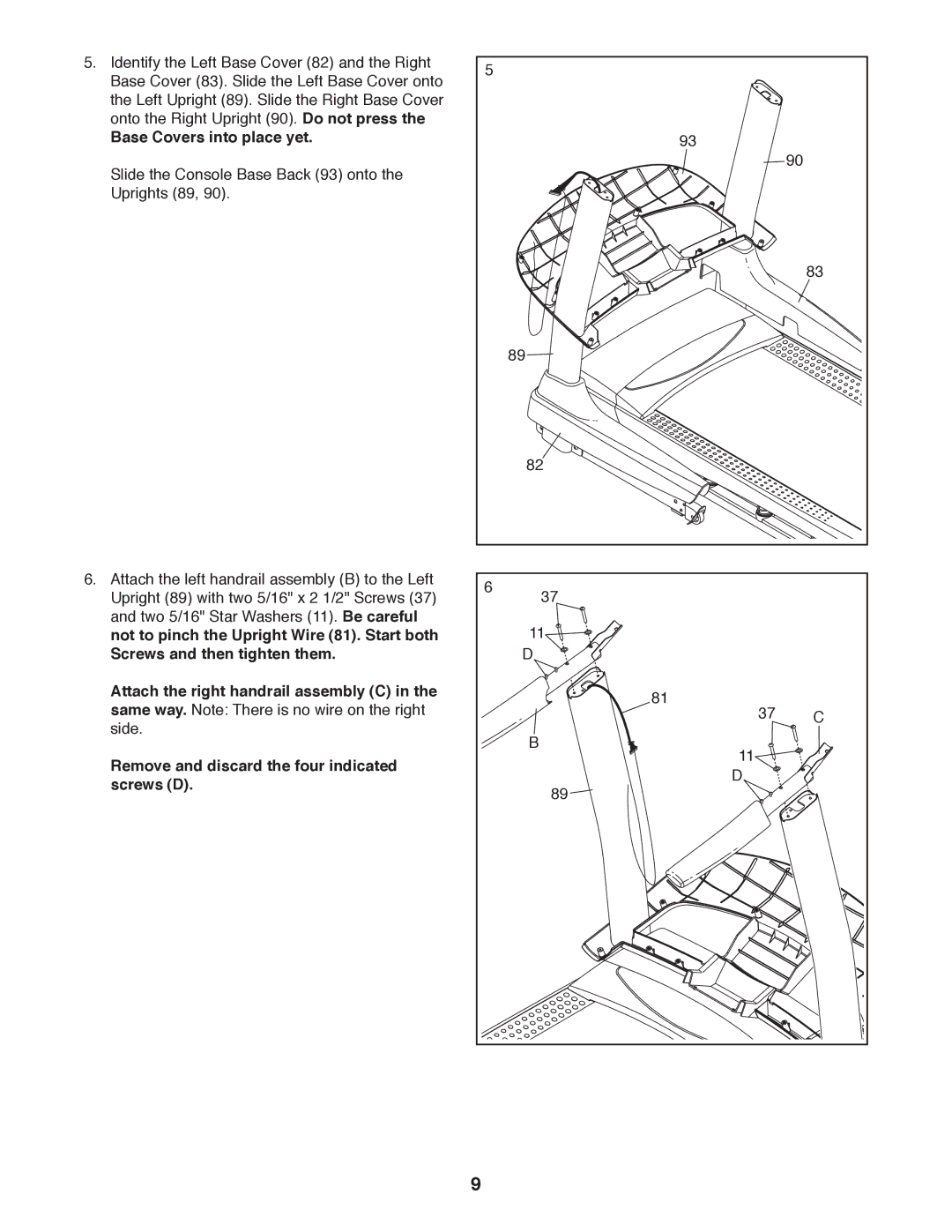 Sears NTL99011.2 user manual Base Covers into place yet 