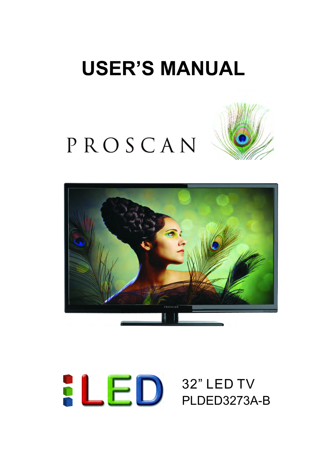 Sears PLDED3273A-B user manual User’S Manual, 32” LED TV 