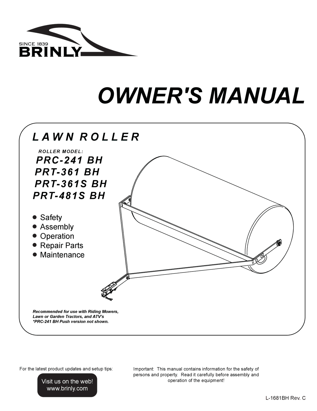 Sears PRT-361S BH, PRT-481S BH, PRT-361 BH, PRC-241 BH owner manual W N R O L L E R 