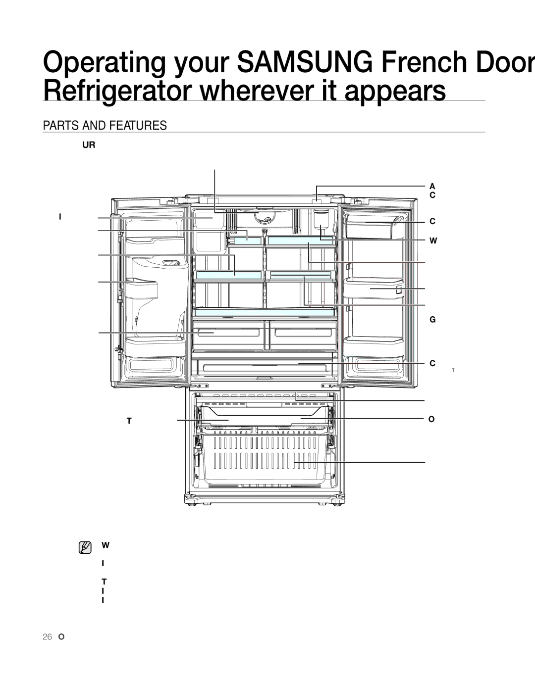 Sears RFG297AA manual Parts and Features 