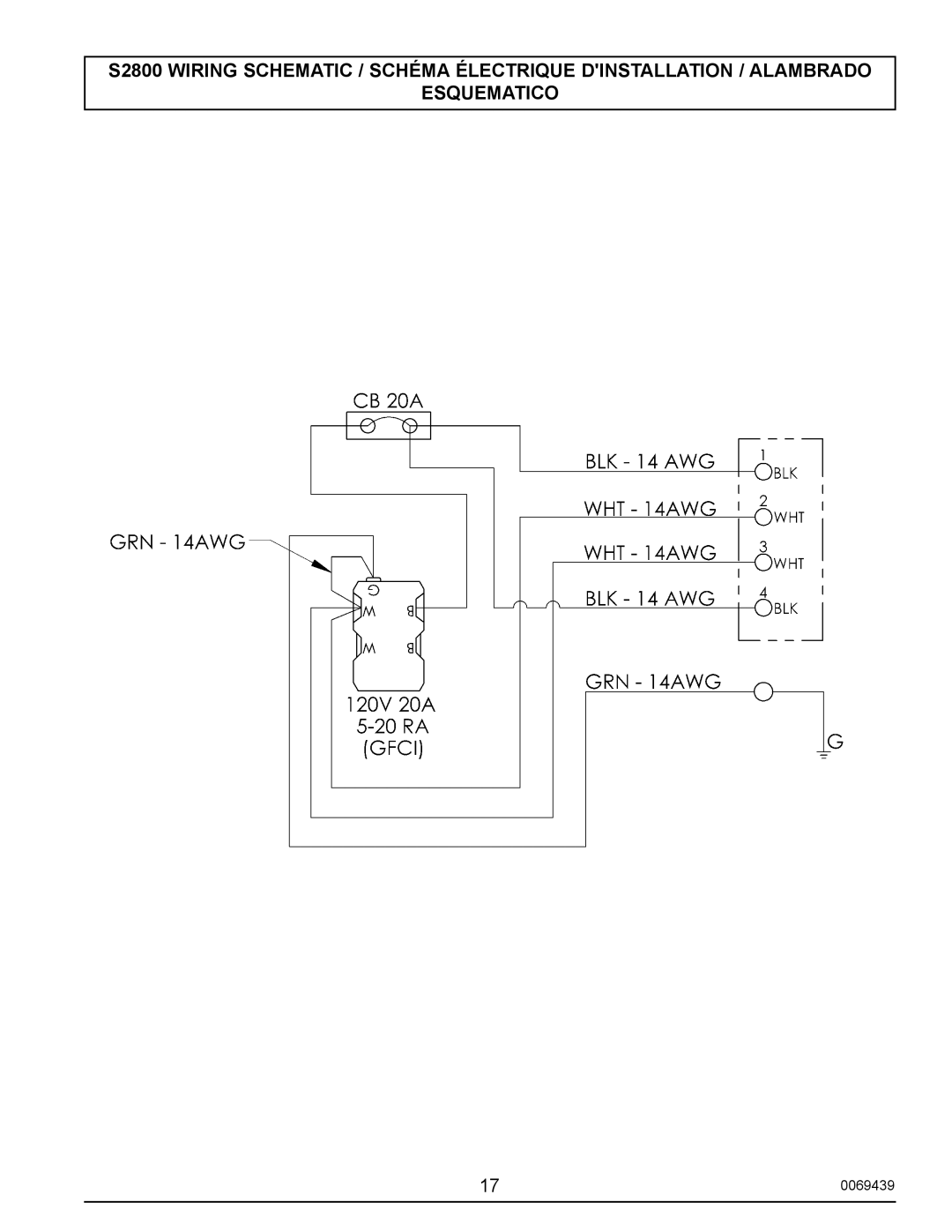 Sears S2800 user manual 0069439 