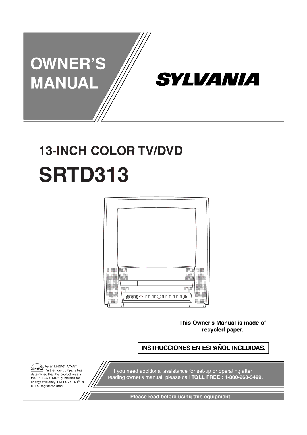 Sears SRTD313 owner manual 