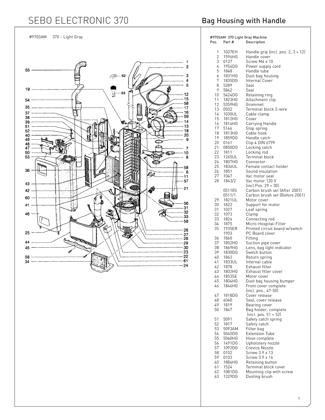 Sebo 370 warranty Sebo Electronic 