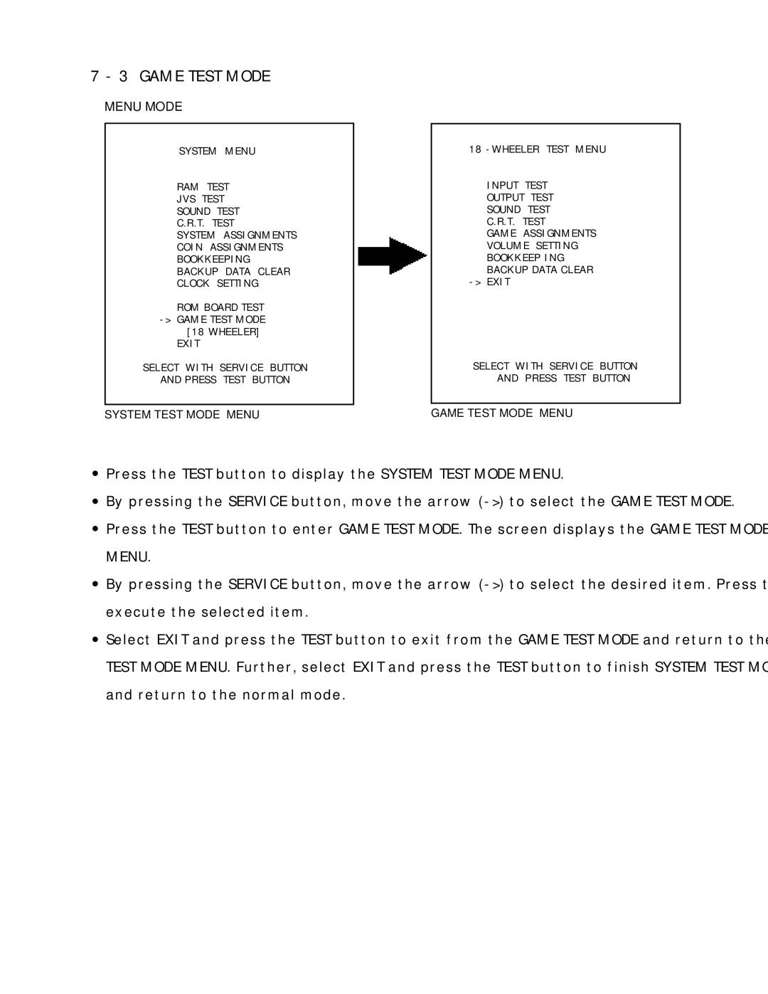 Sega 999-0921 owner manual Menu Mode 