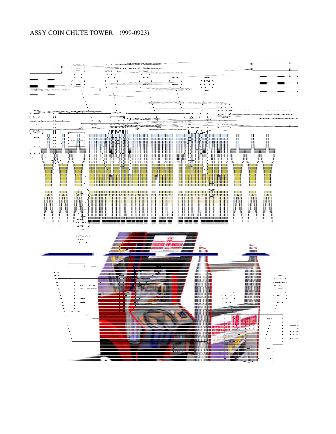 Sega 999-0921 owner manual Assy Coin Chute Tower 