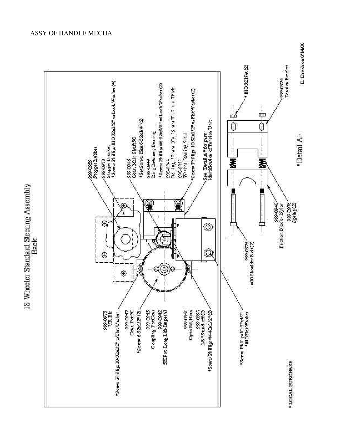 Sega 999-0921 owner manual Assy of Handle Mecha 