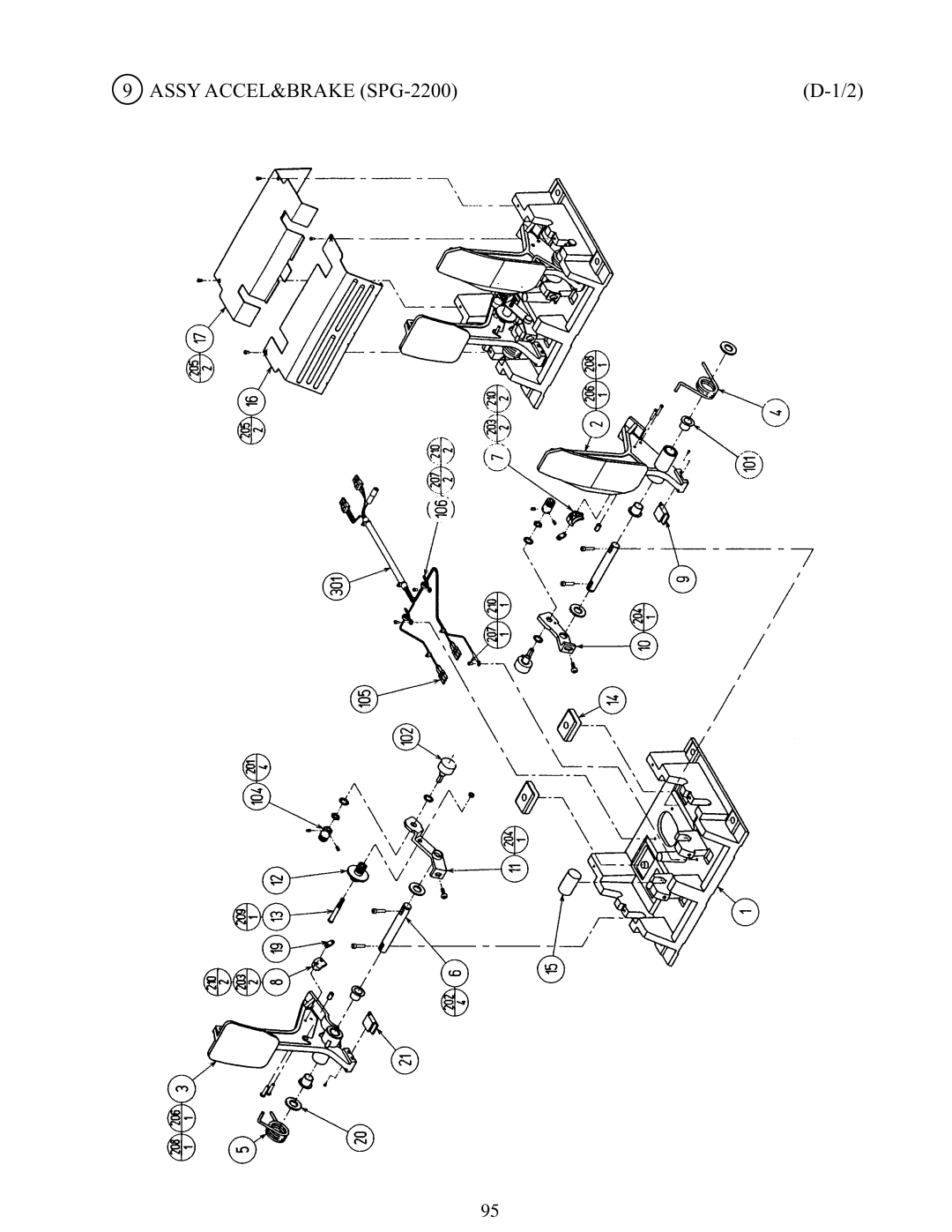 Sega 999-1108 owner manual Assy ACCEL&BRAKE SPG-2200 