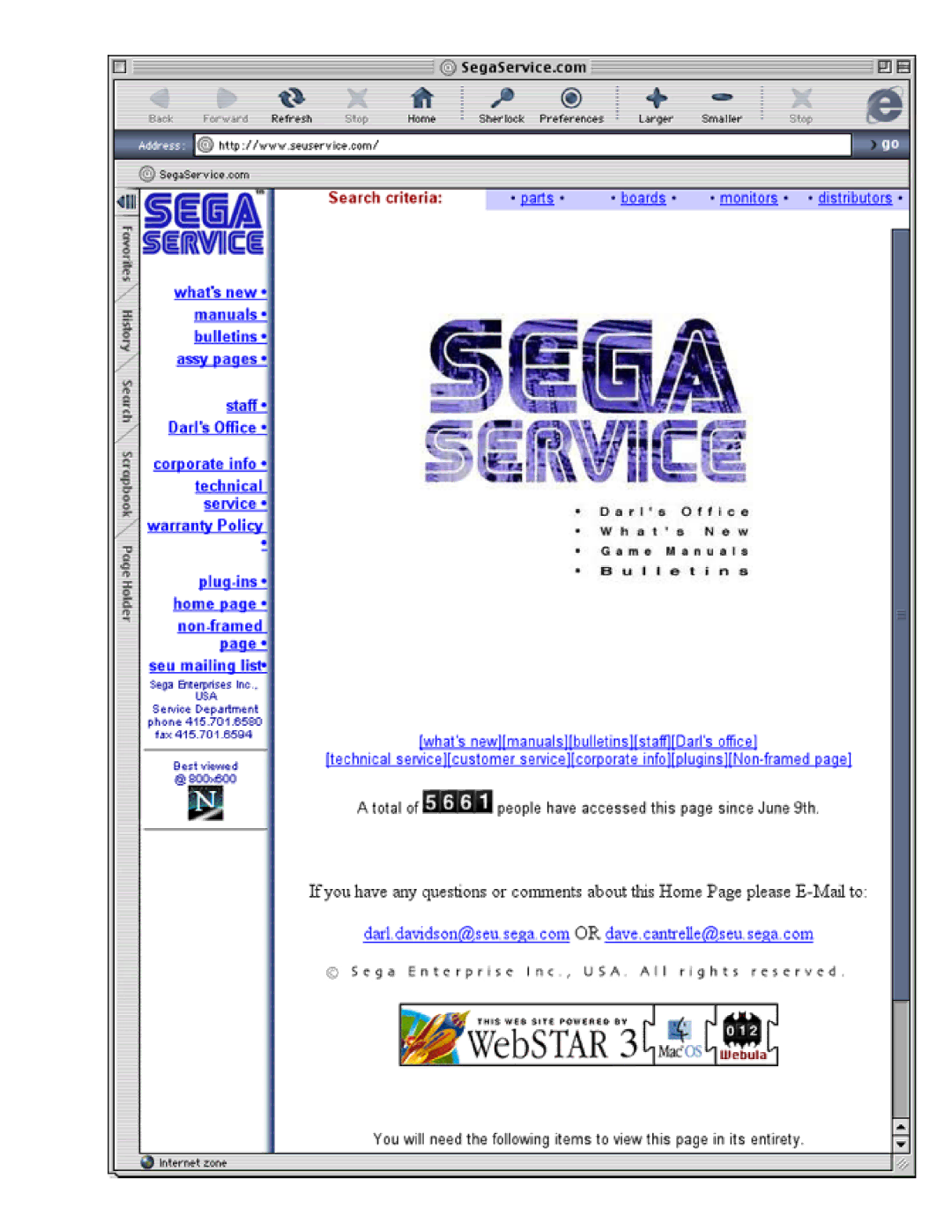 Sega 999-1117 installation instructions 