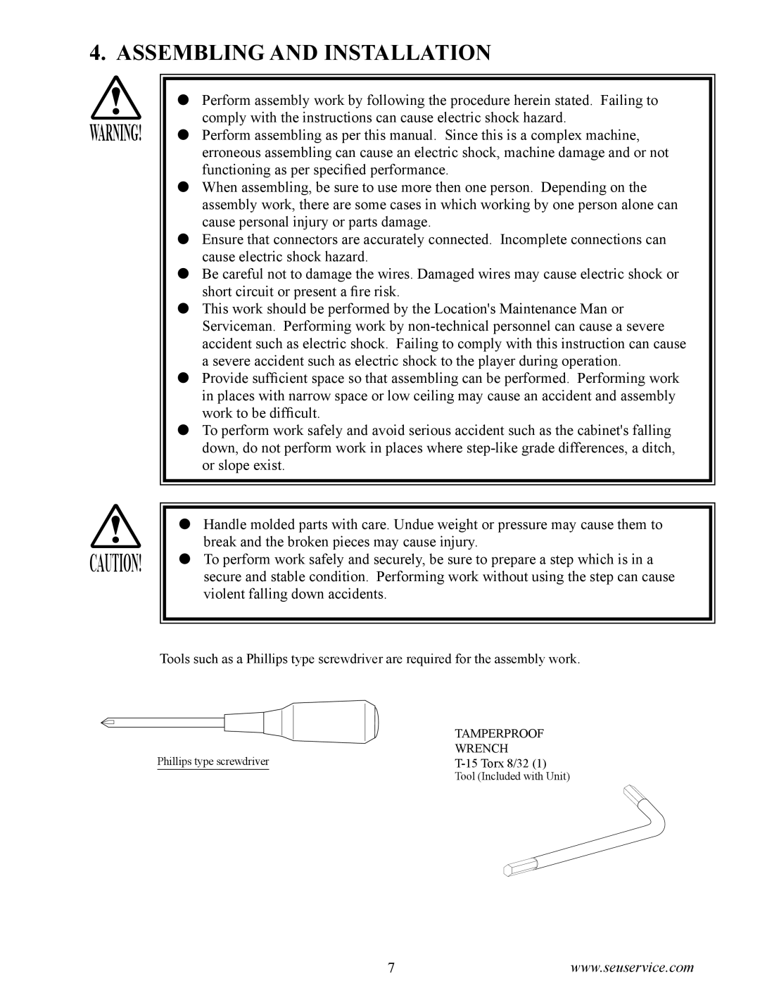 Sega 999-1618 owner manual Assembling and Installation 