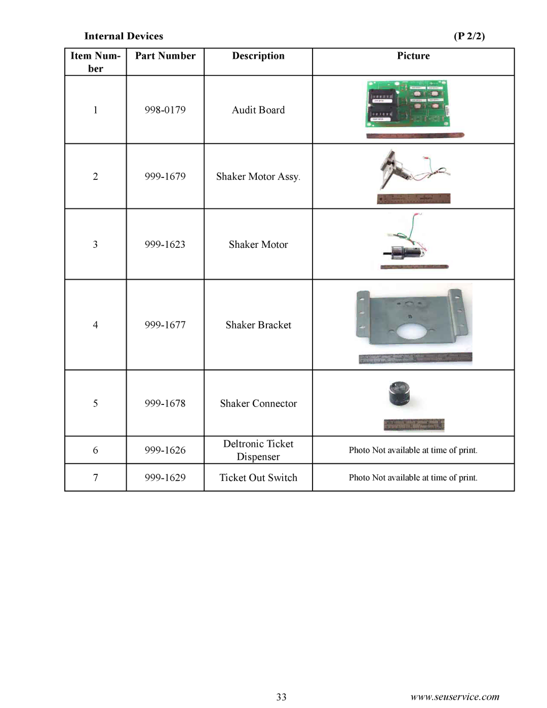 Sega 999-1618 owner manual Audit Board 