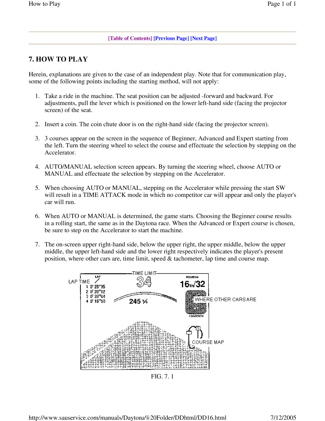 Sega DLX owner manual HOW to Play 