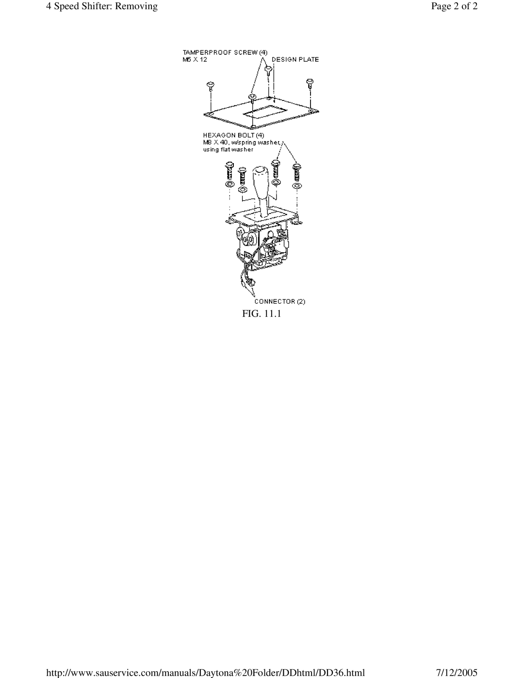 Sega DLX owner manual Speed Shifter Removing 