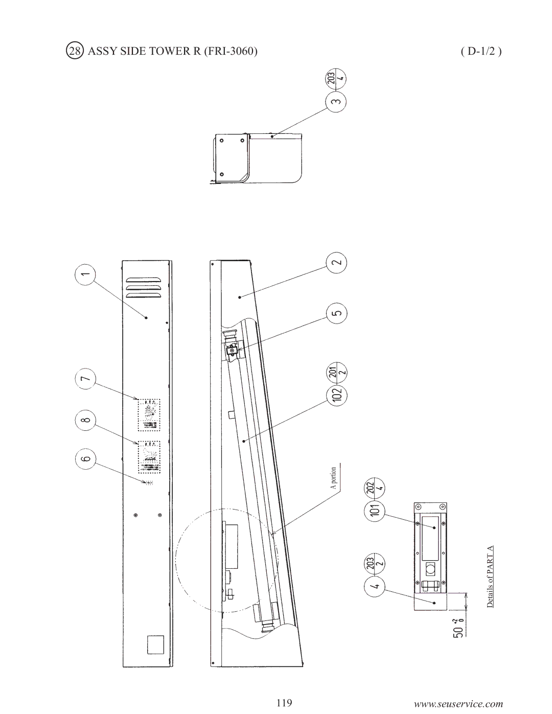 Sega F355 owner manual Assy Side Tower R FRI-3060 