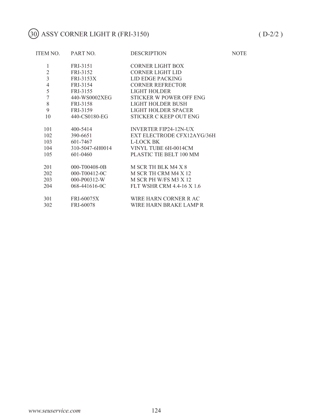 Sega F355 owner manual Wire Harn Corner R AC 