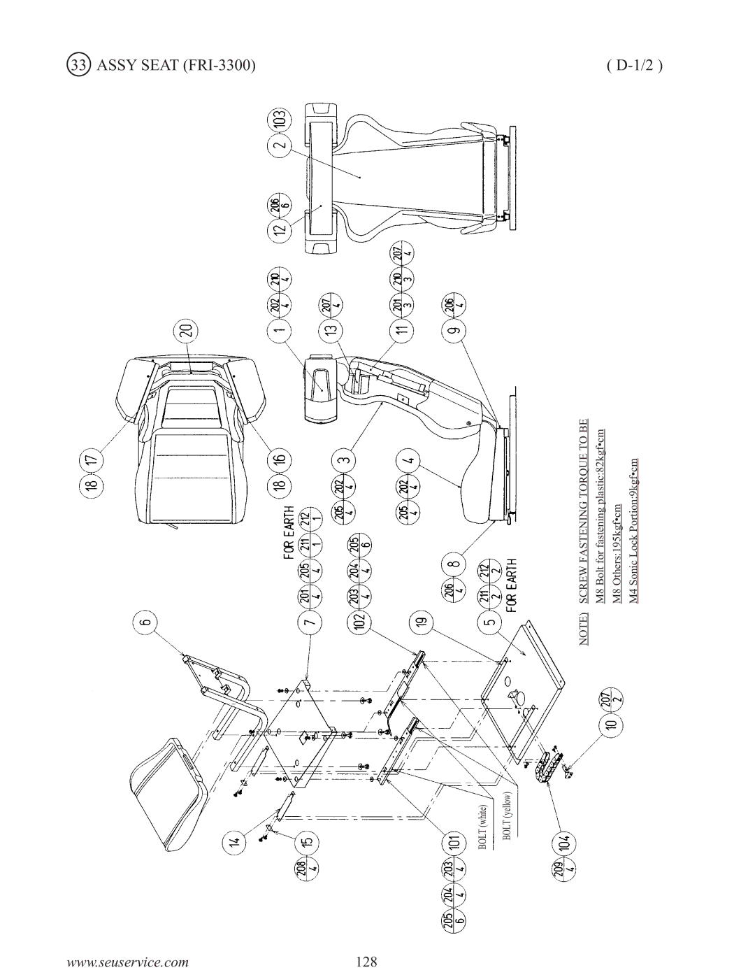 Sega F355 owner manual Assy Seat FRI-3300 