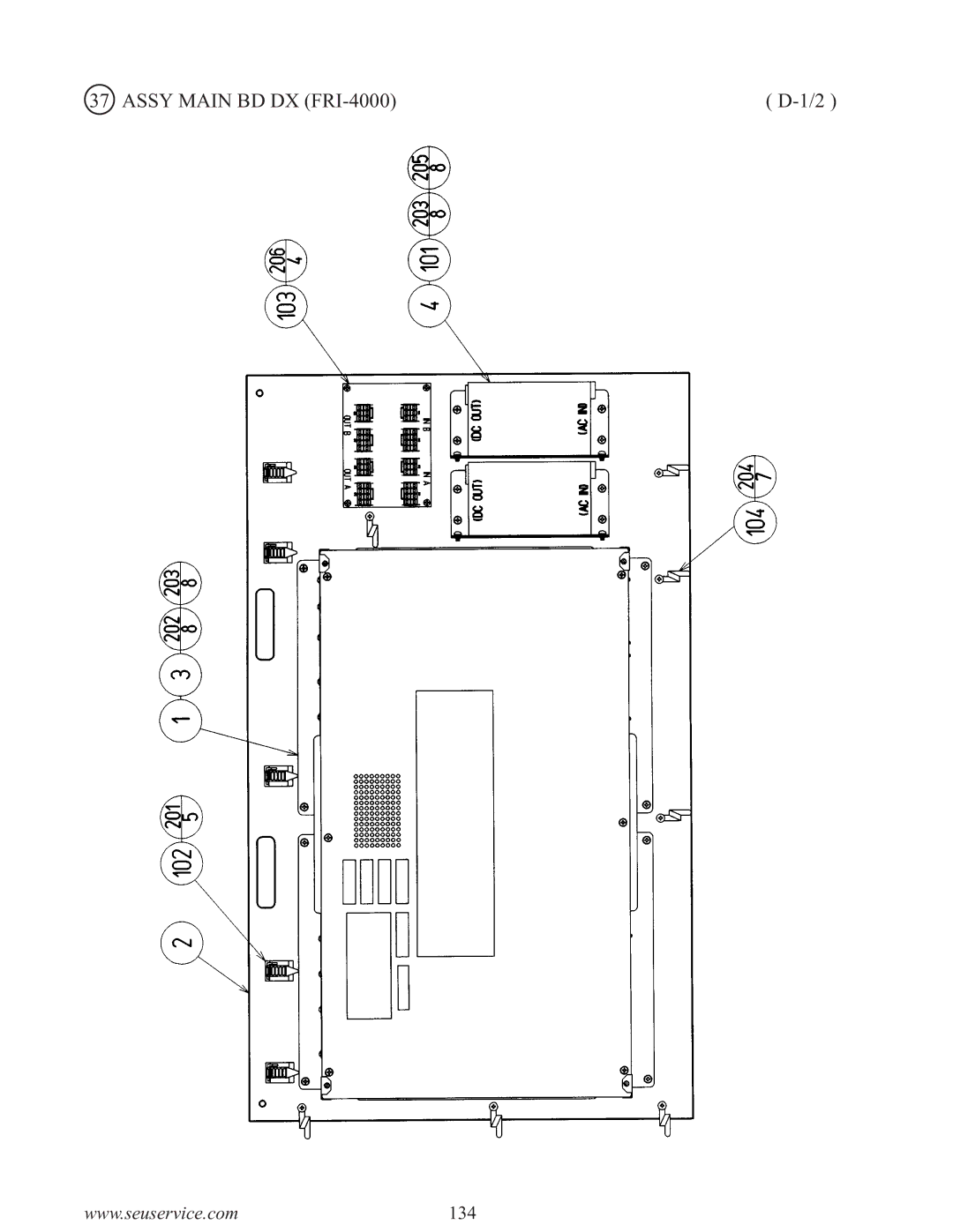 Sega F355 owner manual Assy Main BD DX FRI-4000 