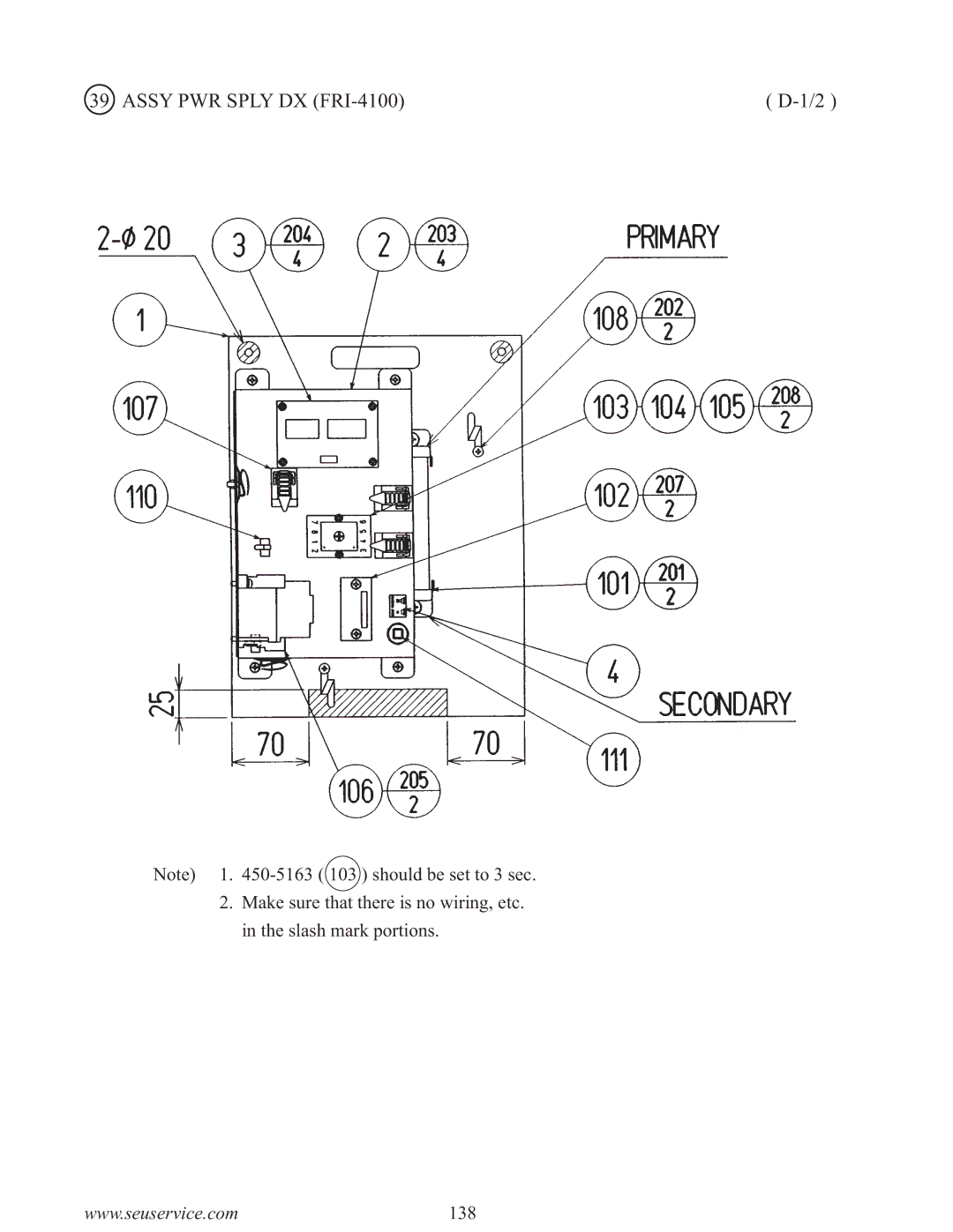 Sega F355 owner manual Assy PWR Sply DX FRI-4100 