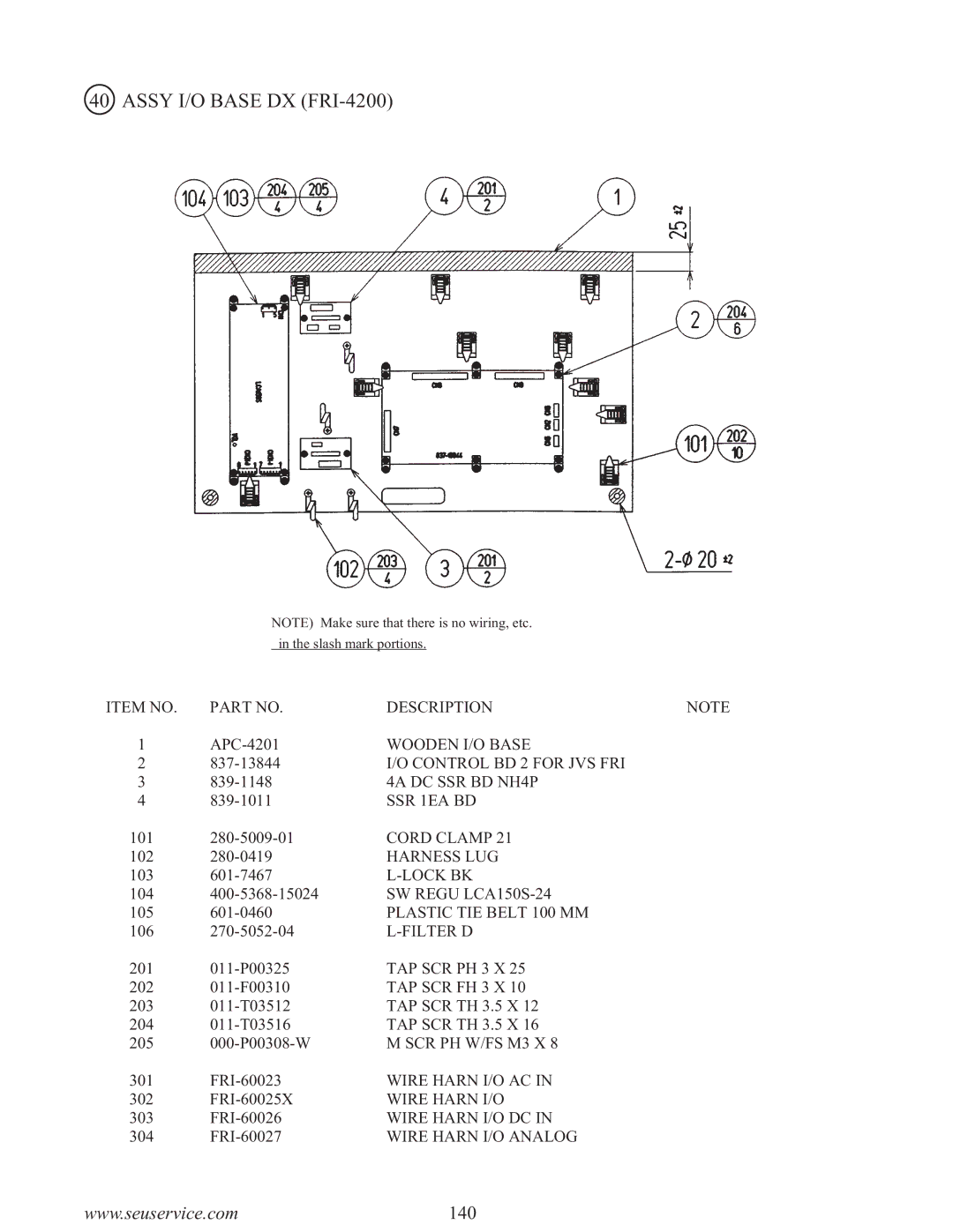 Sega F355 owner manual Assy I/O Base DX FRI-4200 